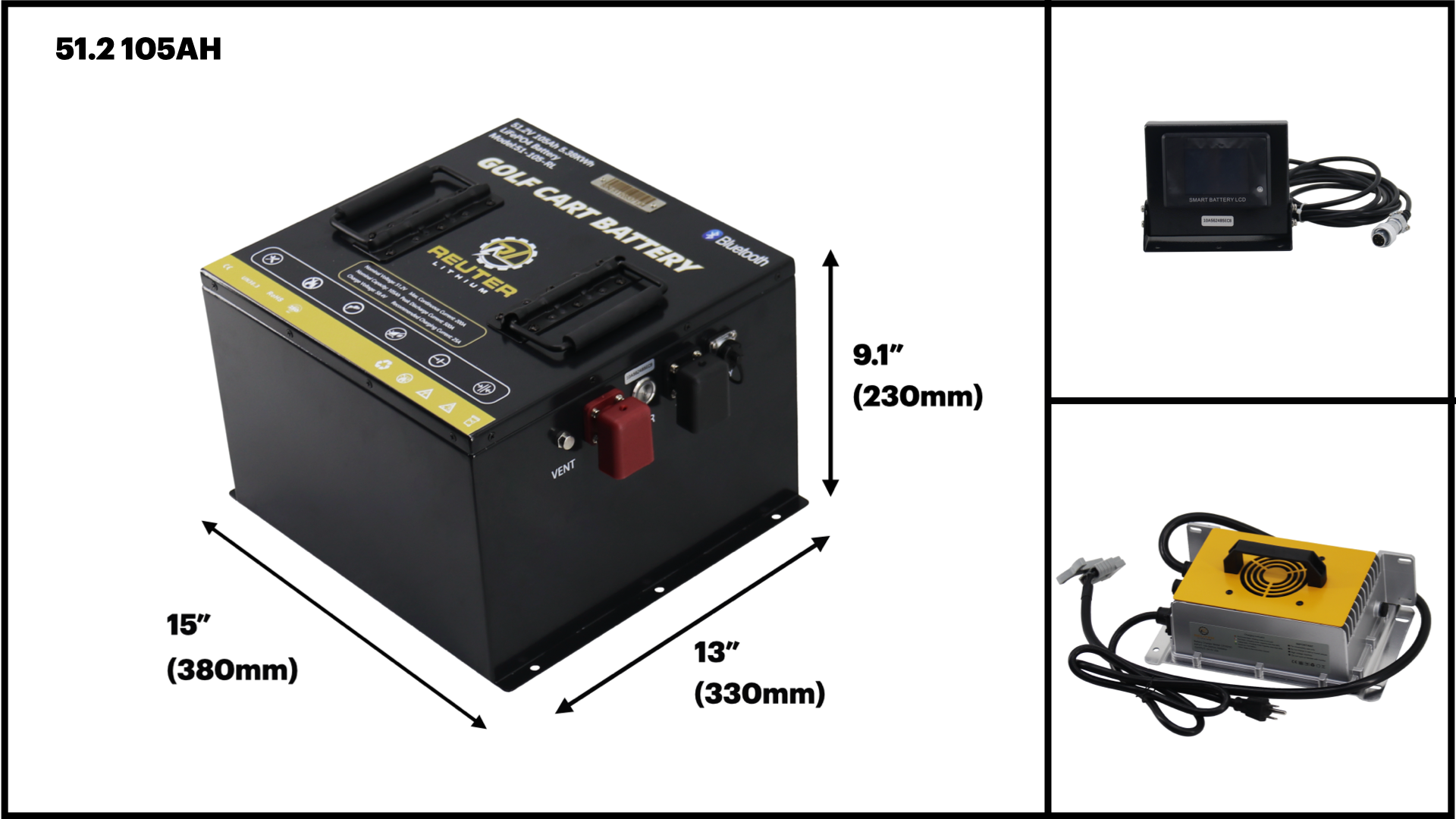 51.2V Golf Cart Battery Basic Bundle