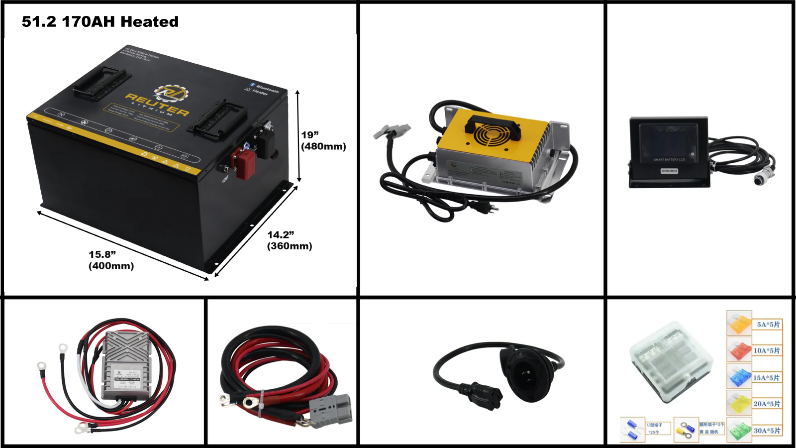 51.2V All-Inclusive Golf Cart Battery Bundle