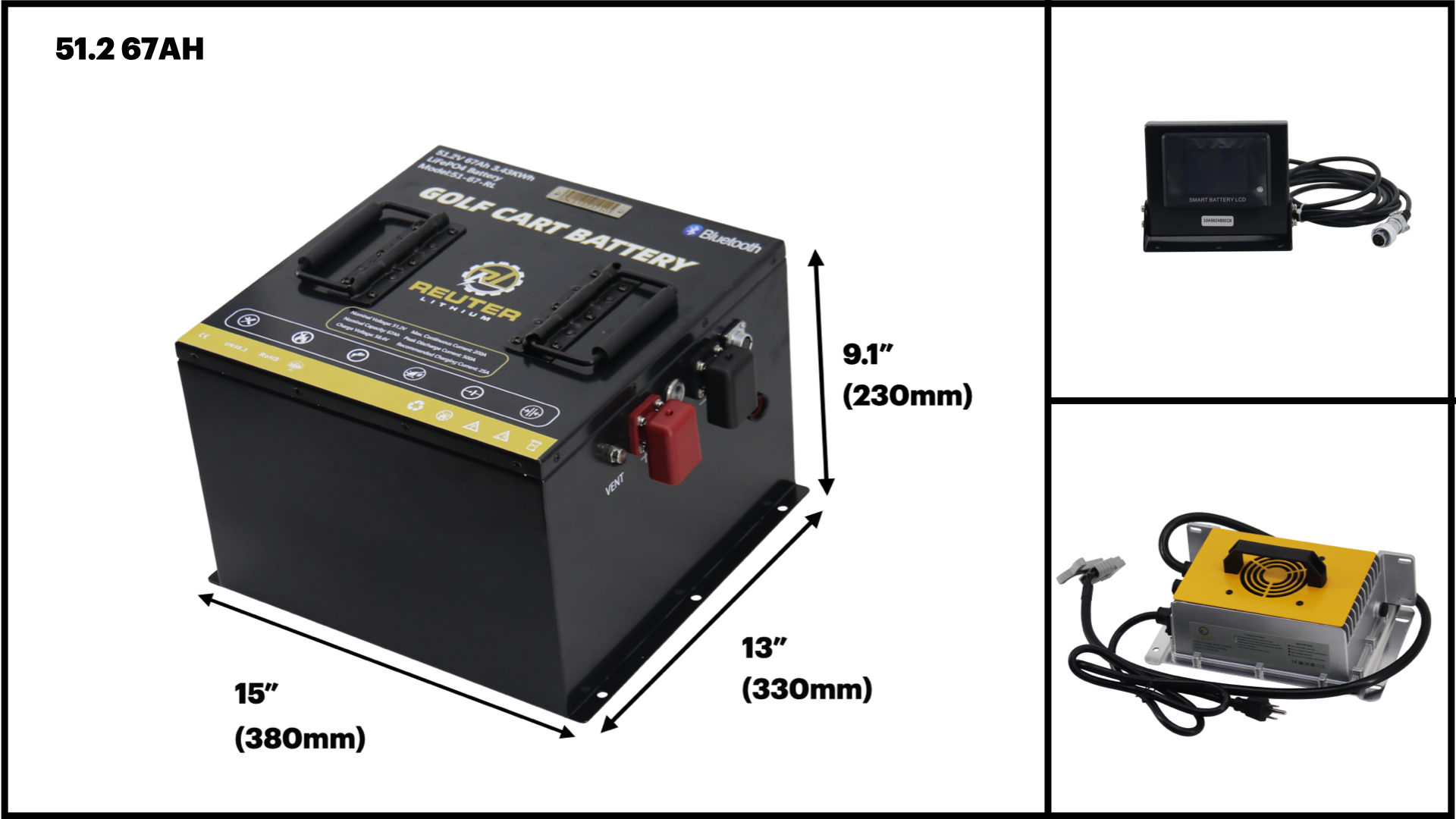 51.2V Golf Cart Battery Basic Bundle